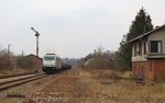 Noch immer gibt es in Pössneck die alten Bahnanlagen.
So konnte ich am 25.03.16 den Schrottzug mit 76 111 ablichten.