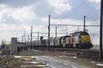 NMBS hld 7851 und 7807 mit Stahlzug, aufgenommen 14/03/2013 in Bahnhof Antwerpen-Luchtbal     