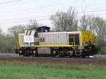 SNCB-Lok 7706  Barracuda  fhrt solo in Richtung Antwerpen Hafen, hier aufgenommen auf der grossen Schleife bei Ekeren am 07/04/2010.