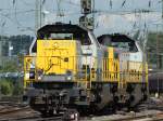 7771 und 7775 rangieren am 08.07.2011 in Aachen West an einen Autozug um ihn nach Antwerpen zu schleppen.