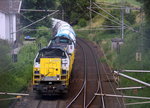 7867,7866 beide von der SNCB kommen die Gemmenicher-Rampe hochgefahren aus Richtung Aachen-West mit einem Kalkleerzug aus Oberhausen-West(D) nach Hermalle-Huy(B) und fahren gleich in den