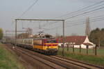 Belgium SNCB-NMBS  Locomotive 1184 hauling a rush-hour train in Sint-Martens-Bodegem  9/4/2010