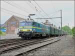 SNCB E-Lok 1501 mit M 2 Museumswagen fotografiert am 28.06.08 beim Durchfahren des Bahnhofs von Grupont whrend der Abschiedsfahrt der Srie 15.(Jeanny) 