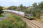 Belgium, SNCB  Locomotive 2143 hauling P8800 Schaerbeek - Saint-Ghislain, in Hennuyères  1/10/2024
