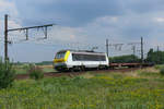 Die Alstom-Lok 1331 der SNCB/NMBS im Gleisbogen bei Ekeren. Aufnahme vom 30/07/2010.