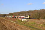 Belgiën
Lok 1319 vom Lineas mit einem Containerzug, in Franière
24/2/2021