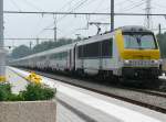 SNCB-Lok 1342 ist soeben mit dem IC Eupen - Ostende in Welkenraedt eingefahren.