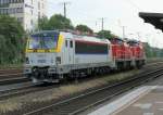 An diesem Lokzug hing die neue SNCB-Lok 1807 von Siemens. Aufgenommen am 22/05/2009 in Kln-West.