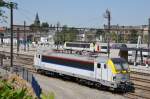 Der neue Siemens EuroSprinter 1802 stand am Wochenende wieder im Bhf Welkenraedt. Aufgenommen am 25/04/2011.