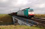 Die belgische Lok 2842 alias E186 234 ist hier auf der K33 Brücke zusehen am heutigen Freitagnachmittag den 30.März 2012.....