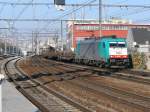 Cobra-Lok 2804 durchfhrt an diesem schnen aber frostigen Samstagmittag den Bahnhof Antwerpen-Berchem. Aufgenommen am 31/01/2009