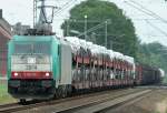 186 206 2814 der Cobra mit einem Gz kurz vor Geilenkirchen nach Aachen West am 06.06.2009