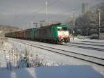 Doppel B186 mit einem Gterzug in Kln West am 18.12.10