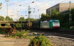 Die Cobra 2819 kommt aus Richtung Kln,Aachen-Hbf mit einem langen Papierzug aus Kln-Gremberg nach Zeebrugge(B) und fhrt in Aachen-West ein am einem schnem Sommerabend am 13.8.2013.