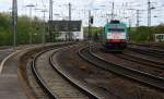 Ein Nachschuss von der Cobra 2816 kommt durch Aachen-Hbf als Lokzug aus Aachen-West nach Köln-Gremberg und fährt in Richtung Aachen-Rothe-Erde,Stolberg-Hbf(Rheinland)Eschweiler-Hbf,Langerwehe,Düren,Merzenich,Buir,Horrem,Kerpen-Köln-Ehrenfeld,Köln-West,Köln-Süd. 
Aufgenommen vom Bahnsteig 2 vom Aachen-Hbf. 
Bei Sonne und Wolken am Nachmittag vom 7.5.2015. 