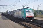 NMBS hle 2807 mit einem gemischten Güterzug aufgenommen 01.08.2015 im Bahnhof Antwerpen-Luchtbal 