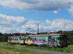 Ehemaliger Triebwagen der SNCB (Baureihe AM 56  BUDD ) fhrt noch zwischen Stia und Arezzo (Linie der LFI).