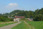 Triebzug 159 auf dem Weg durchs Wesertal bei Pepinster Richtung Lüttich. Aufnahme vom 04/09/2010.