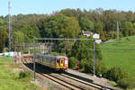 Triebzug 256 der SNCB/NMBS verlässt den Haltepunkt Nessonvaux auf dem Weg nach Liège-Guillemins.