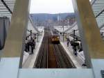 Ein Triebzug verlsst den Bahnhof Lige Guillemins in Richtung Abstellplatz am 07.03.08.