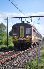 Triebwagen AM 63 Nr 247 fhrt ber Herbesthal in Richtung Aachen Hbf (IR q Lttich-Aachen) am 14.