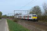 Triebwagen 434 (AM 80 Break) kurz vor dem Erreichen des Bhf Tongeren.