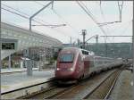 Ankunft eines Thalys im Bahnhof Lige Guillemins am 30.08.09.