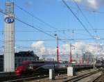 Thalys 4305 Kln - Paris-Nord luft in Bruxelles-Midi ein.