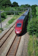 PBKA-Thalys Kln-Paris fhrt am 23.06.2008 ber die Linie 37 bei Lontzen (Benesse).
