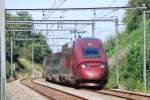 Thalys PBKA Kln-Paris in der Kurve von Benesse, bei Lontzen.