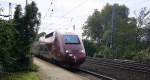 Der Thalys aus Paris(F)-Köln-Hbf kommt aus Richtung Aachen-West als Umleiter und fährt durch Kohlscheid und fährt in Richtung Herzogenrath,Neuss.