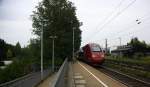 Der Thalys aus Köln-Hbf-Paris(F) kommt durch Kohlscheid als Umleiter aus Richtung Neuss,Herzogenrath und fährt in Richtung Aachen-West,Hbf und fährt die Kohlscheider-Rampe hoch nach