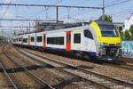 Leerfahrt f�r NMBS 08 591 durch Antwerpen-Berchem am 1 Juli 2026 -der Triebzug fahrt �ber die G�tergleise.