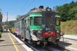 Ehemaliger Triebwagen der SNCB (Baureihe AM 56  BUDD ) fhrt noch zwischen Arezzo und Stia (Linie der LFI).