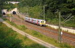 Ein Triebzug der SNCB 646 kommt aus Aachen-Hbf nach Spa-Géronstère(B) und kamm gerade aus dem Aachener-Buschtunnel aus Richtung Aachen-Hbf und fährt in Richtung Hergenrath(B).