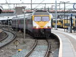 Triebzug 415 der NMBS/SNCB nach Luttich steht am 18. Februar abfahrtbereit in Maastricht