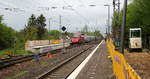 Der Thalys aus Köln-Hbf(D) nach Paris(F) kommt durch Kohlscheid als Umleiter aus Richtung Rheydt,Herzogenrath und fährt in Richtung Aachen-West,Aachen-Schanz,Aachen-Hbf und fährt die Kohlscheider-Rampe hoch. 
Aufgenommen von Bahnsteig 1 in Kohlscheid.
Am 25.4.2019.