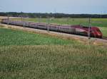 Thalys Kln-Paris auf der Hhe von Fooz (August 2012).