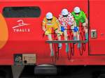 Heute am 29.06.2013 ist Start der 100sten Tour de France, mit diesem Logo wurde 2012 auf dem Thalys fr die Province Lttich geworben, in der die 99.