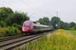 Thalys 4302 Umleiter aus Aachen (Paris) bei Frelenberg Km 25,8 auf der KBS 485, am 8.8.2015