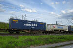 Diesen Sggmrss-Containerwagen (33 88 496 1 036-9) konnte ich Anfang Mai 2021 in Lintorf ablichten.