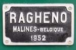 Herstellerschild des SPD I2 Wagen 11.908, UIC-Nr.