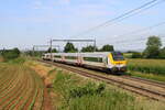 Belgium, SNCB  Locomotive 1903 pushing IC 507 Oostende - Eupen, detoured in Warsage  5/8/2024