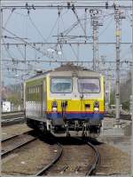Ein L Zug aus Courtrai/Kortrijk kommt am 10.04.09 in Brgge an.