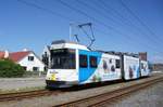Straßenbahn (Tram) Belgien / Kusttram: BN / ACEC - Wagen 6004 von De Lijn, aufgenommen im Juni 2017 in Zeebrugge.