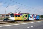 Straßenbahn (Tram) Belgien / Kusttram: BN / ACEC - Wagen 6002 von De Lijn, aufgenommen im Mai 2018 in Ostende (Oostende).