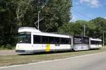 Straßenbahn (Tram) Belgien / Kusttram: BN / ACEC - Wagen 6016 von De Lijn, aufgenommen im Juli 2019 im Stadtgebiet von Knokke-Heist.