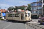 Triebwagen SE 9093 der NMVB, bei Oldtimerfahrt der TTO Noordzee, aufgenommen 16/08/2014 am Loskaai De Panne