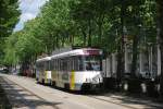 Antwerpener Strassenbahn fhrt die Frankrijklei entlang (31. Juli 2009).