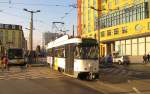 DE LIJN 7084 als Linie 10 (Melkmarkt - Deurne), an der Haltestelle Astrid in Antwerpen; 22.11.2011